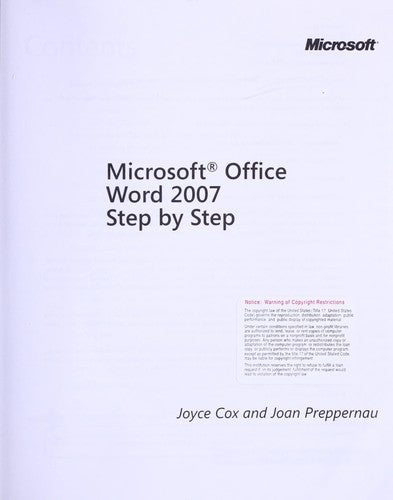 Microsoft Office Word 2007 step by step