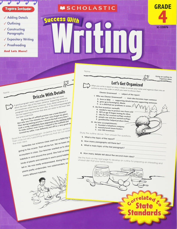 Scholastic Success With Writing Grade 4 (PDF) (Print)