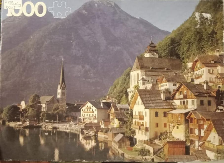 Jigsaw 1000 Piece puzzle Hallstatt-Austria (USED-2pcs missing) 483x711mm