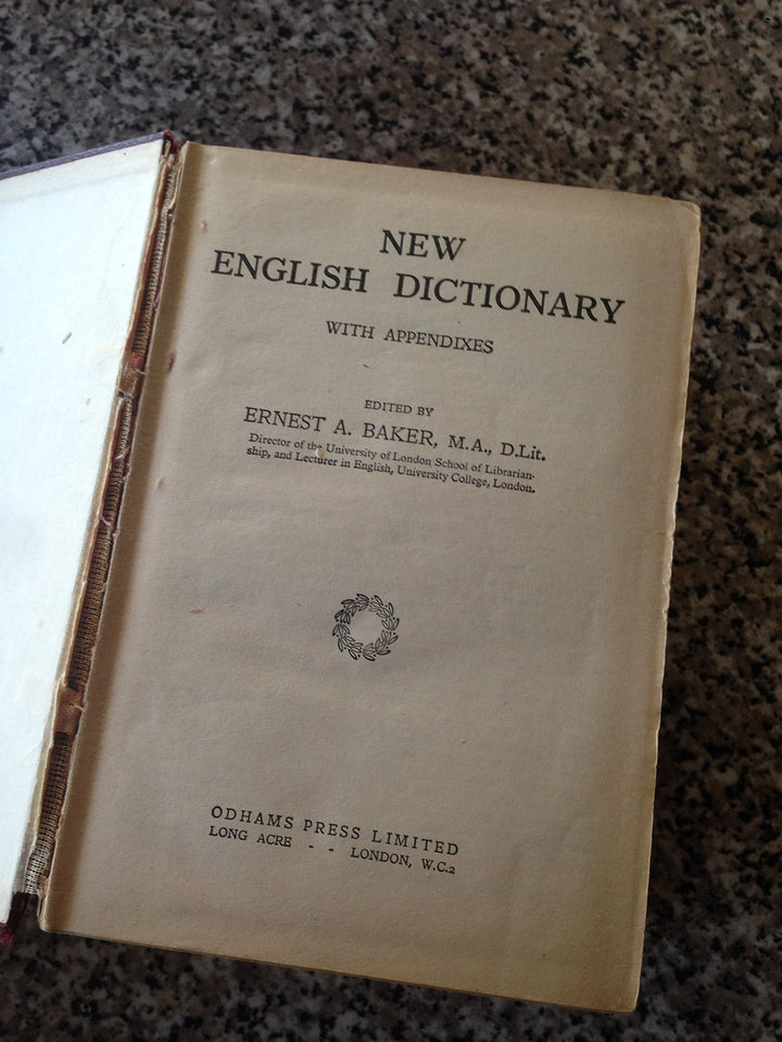 New English Dictionary with Appendixes