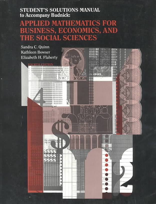 Applied Mathematics for Business, Economics and the Social Sciences