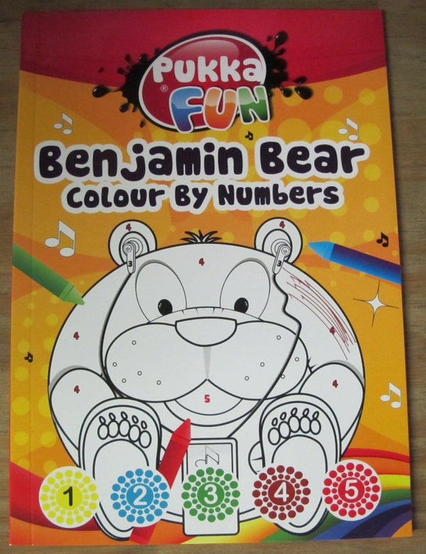 Pukka fun benjamin bear colour by numbers