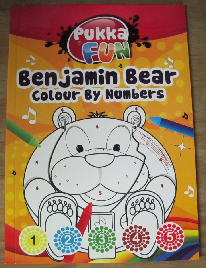 Pukka fun benjamin bear colour by numbers