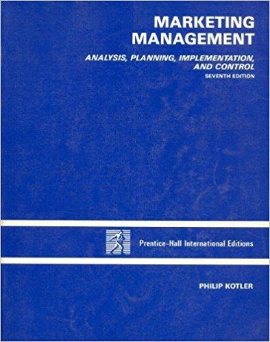 Marketing Management: Analysis, Planning, Implementation and Control