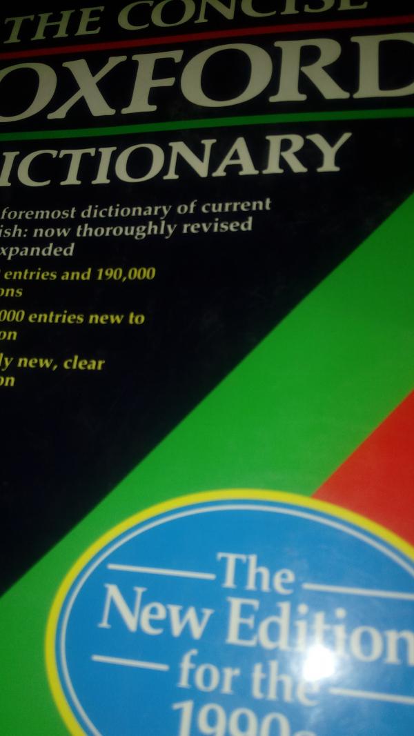 The Concise Oxford Dictionary The Edition For The 1990s