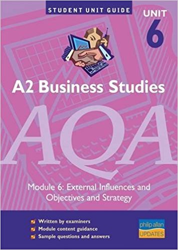 A2 Business Studies Aqa - External Influences and Objectives and Strategy