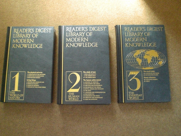 Readers Digest Library Of Modern Knowledge: Volume 1, The World Of Nature; Volume 2, The Human World; Volume 3, The Everyday World