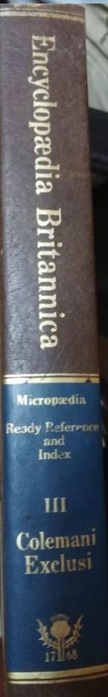 Encyclopaedia Britannica III Colemani Exclusi