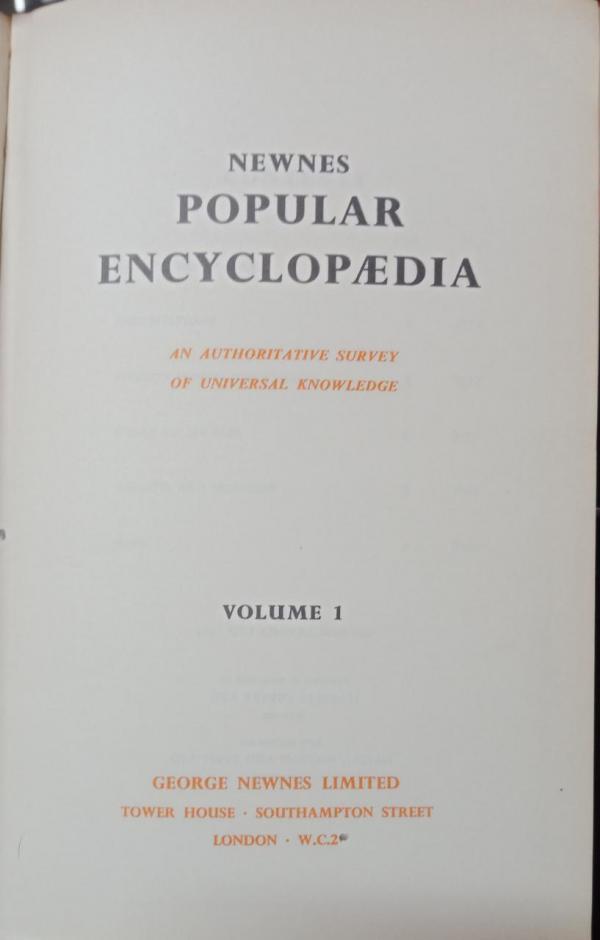 1963 Newnes Popular Encyclopedia Vol 1 (A-BOR)