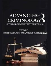 Advancing Criminology Notes For CSS Exam 2018 (PDF) (Print)