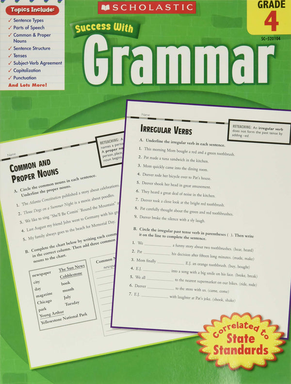 Scholastic Success with Grammar Grade 4 (PDF) (Print)
