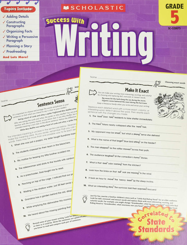 Scholastic Success With Writing Grade 5 (PDF) (Print)