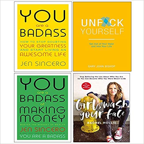 Unfuk Yourself, You Are a Badass and at Making Money, Girl Wash Your Face 4 Books Collection Set (PDF) (Print)