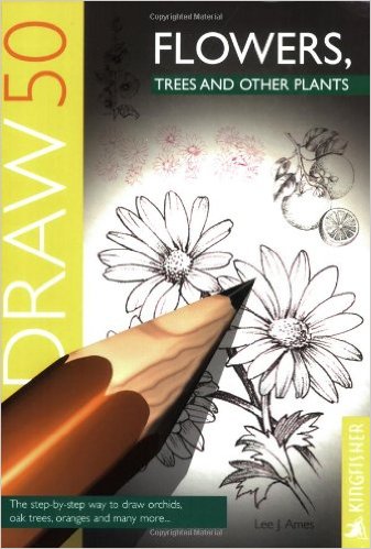 Draw 50 flowers, trees and other plants