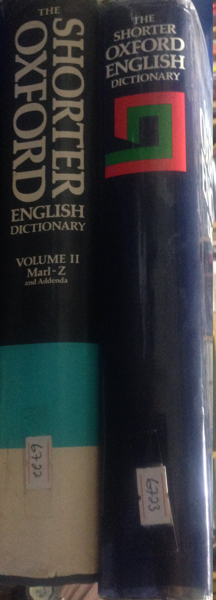 The shorter Oxford English dictionary on historical principles Vol 1-2