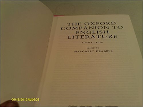 The Oxford companion to English literature.